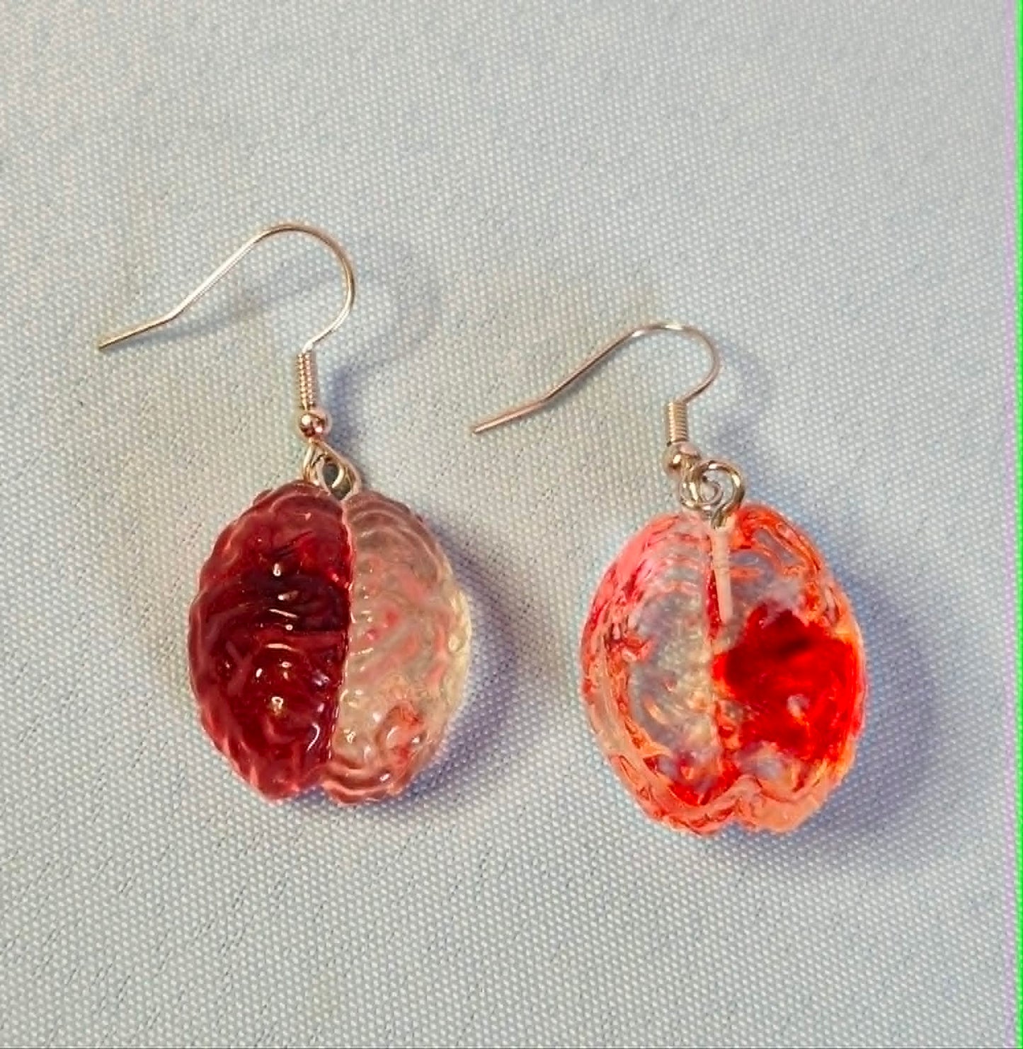 Brains dangly earrings