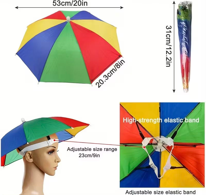 Multicoloured umbrellla hat