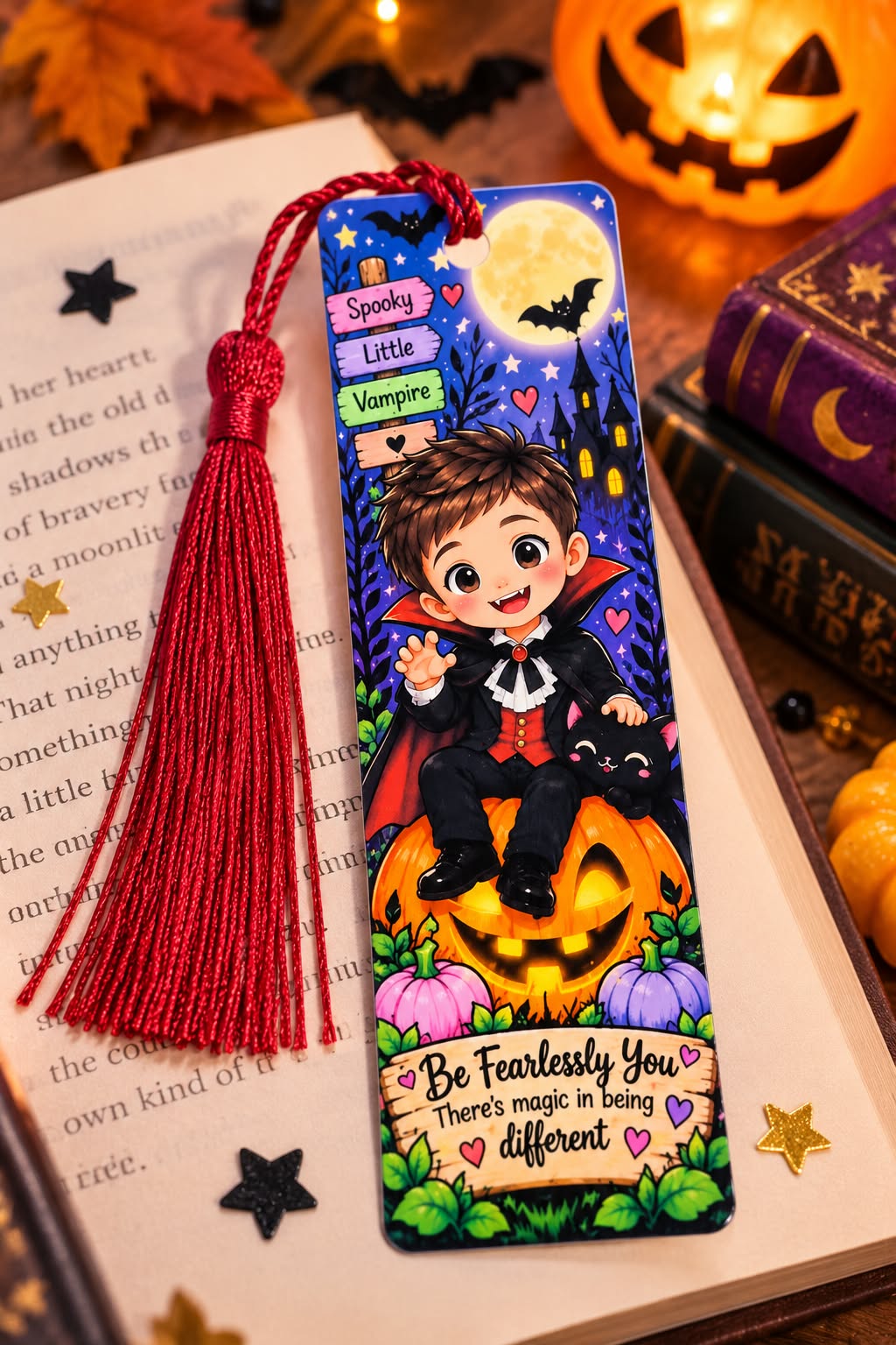 Kids Halloween Metal Bookmark
