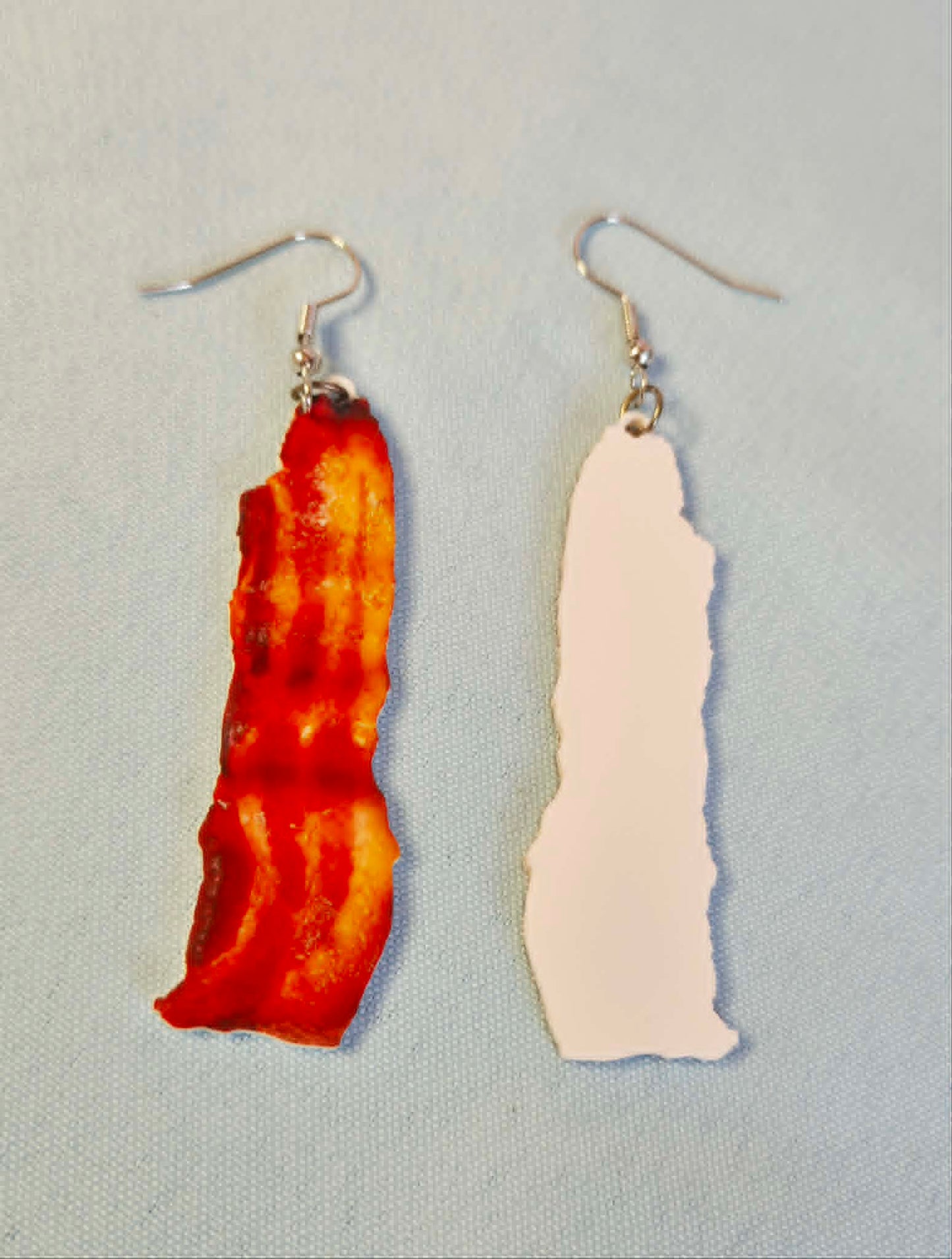 Bacon dangly earrings
