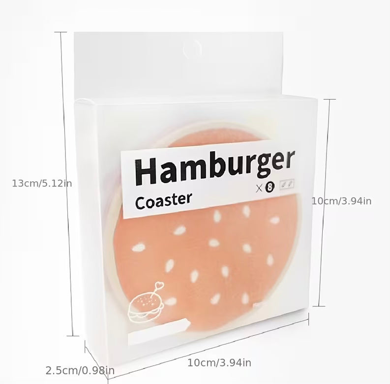Hamburger coaster set 8 pcs