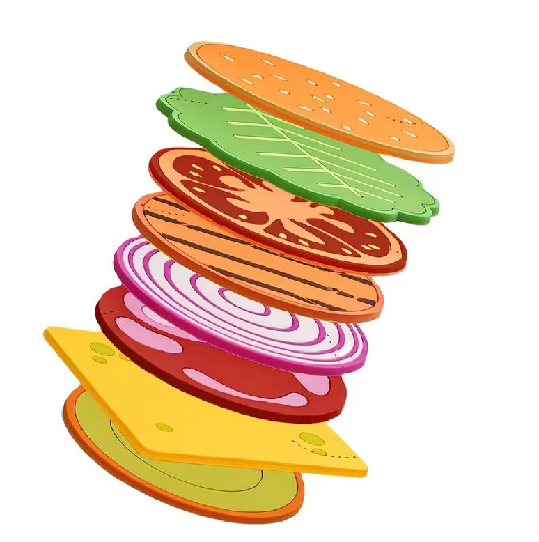 Hamburger coaster set 8 pcs