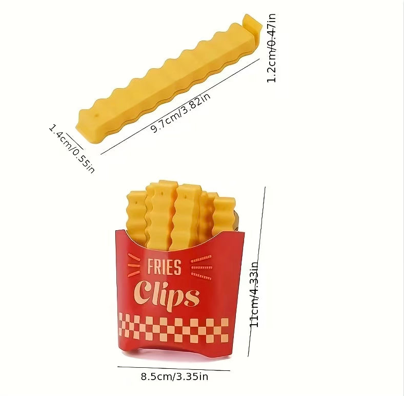 French fries 12 pcs looking magnet sealing clips