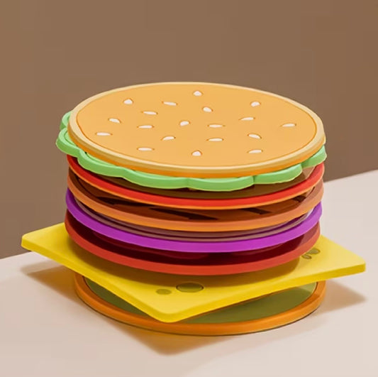 Hamburger coaster set 8 pcs
