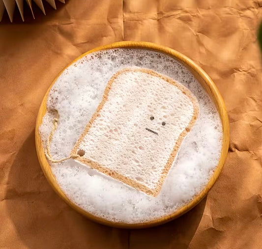 Toast sponge for dishwashing