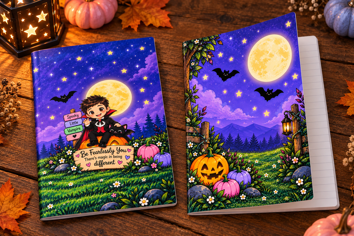 Kids Halloween Notebooks.