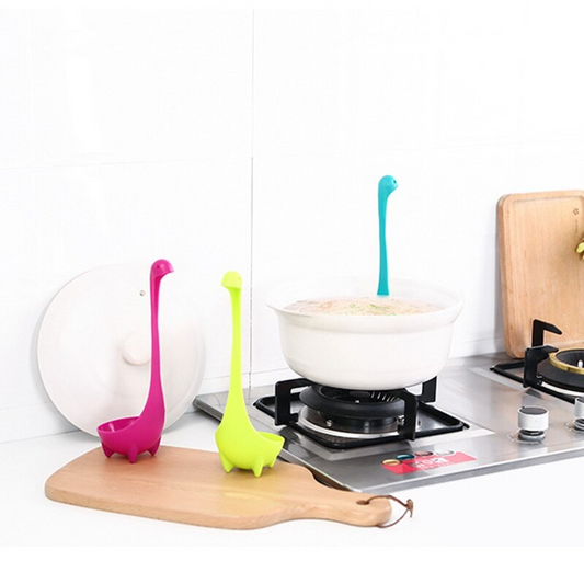 Dino soup ladel blue