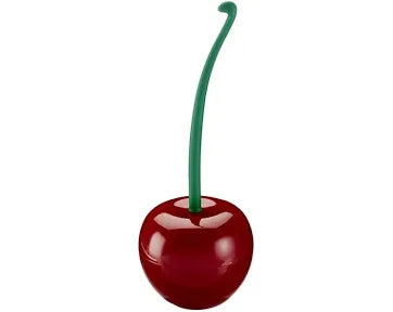 Cherry toilet brush and holder
